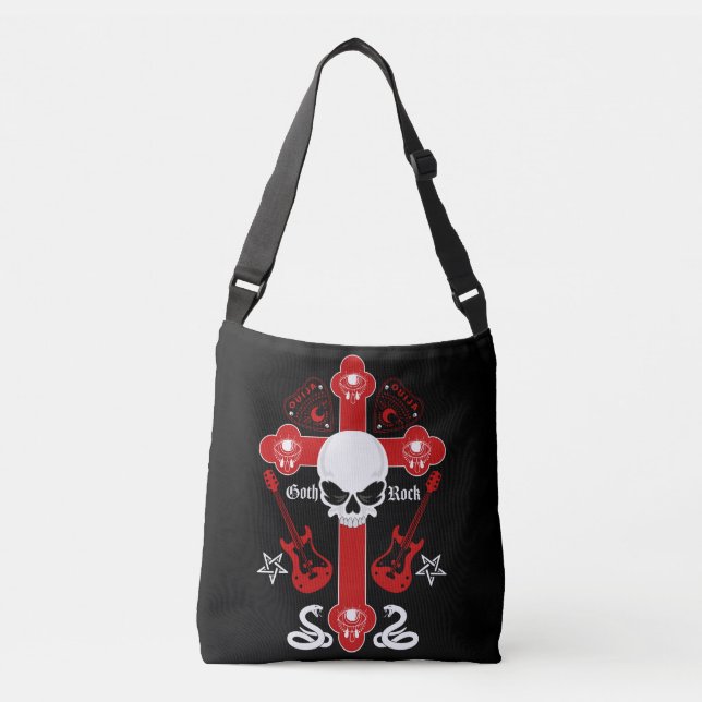 Goth Rock Fashion Crossbody Bag (Front)