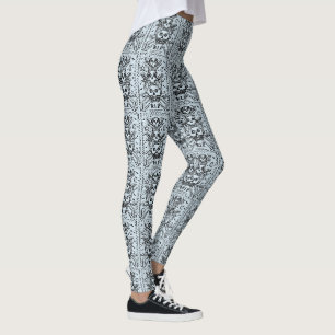 GOTH SEE NO EVIL CEMETERY SKELETON LEGGINGS Repeat