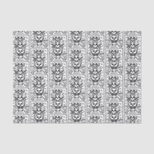 GOTH SEE NO EVIL, CEMETERY SKELETON TISSUE PAPER