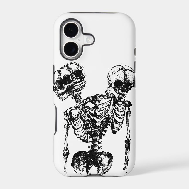 Goth Skeleton iPhone Case Dark Aesthetic (Back)
