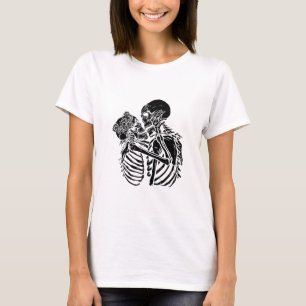 goth skeleton lovers valentines T-Shirt