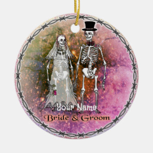 Goth Skeleton Wedding  ornament