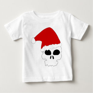 goth skull christmas baby T-Shirt