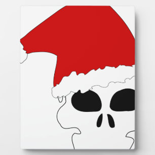 goth skull christmas plaque