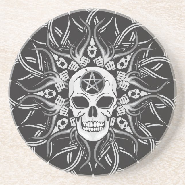 Goth Skull Coaster (Front)