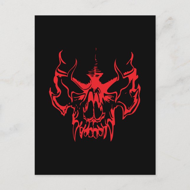 Goth Skull Postcard (Front)