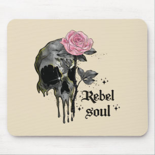 Goth Skull   Rebel Soul Mouse Mat