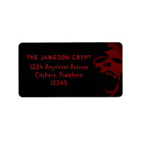 Goth Skull Red and Black Horror Theme Halloween