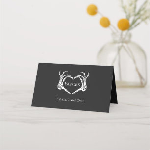Goth Skull Skeleton Hand Favours Place Card