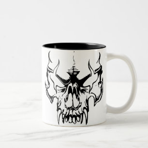 Goth Skull Two-Tone Coffee Mug