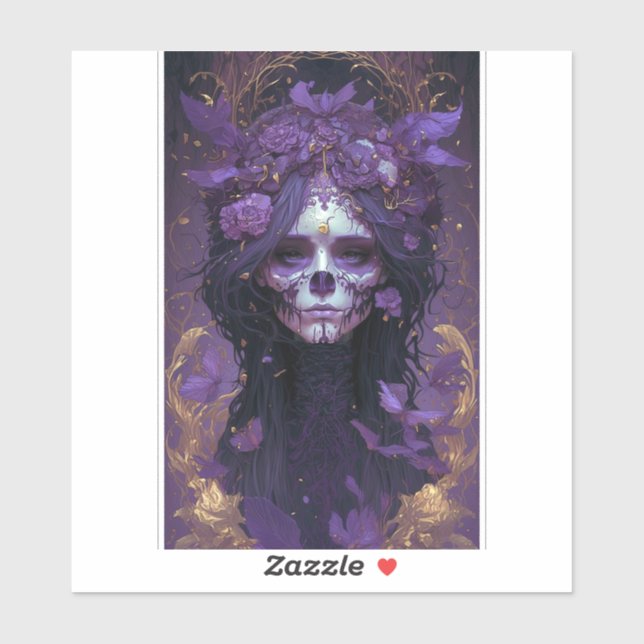 Goth Skull Woman Dark Fantasy Art (Sheet)