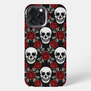 Goth Skulls And Roses iPhone 13 Pro Max Case