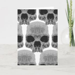 goth skulls card