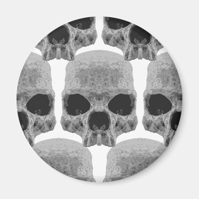 goth skulls magnet (Front)
