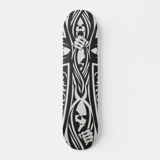 Goth Skulls Skateboard (Front)
