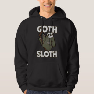 Goth Sloth Gothic Funny Emo Cute Sloths Hoodie