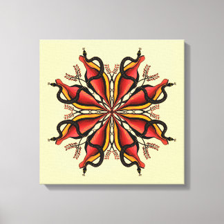 Goth Snakes Flower Tattoo Style Canvas Print