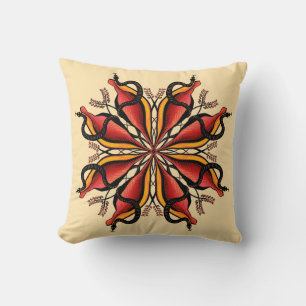 Goth Snakes Flower Tattoo Style Cushion