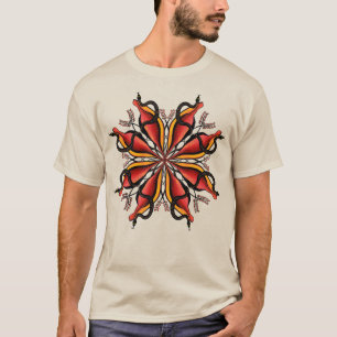 Goth Snakes Flower Tattoo Style T-Shirt