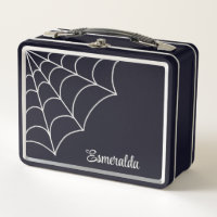 Goth Spiderweb Black and White Personalised