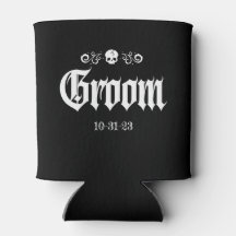 Goth spooky Halloween skull groom T-Shirt