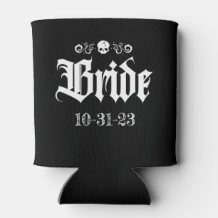 Goth Spooky Withy Halloween Bride Can Cooler