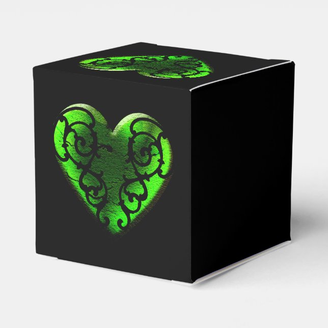 Goth St. Patrick's Day Green Heart Box (Back Side)