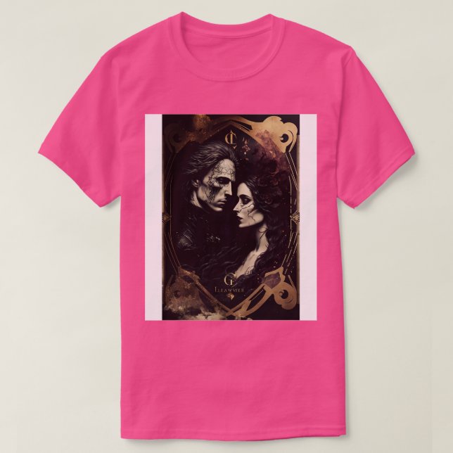Goth Style Tarot Lovers 2 T-Shirt (Design Front)