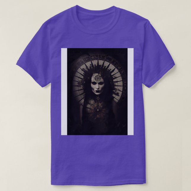 Goth Style Tarot sinister Wheel Of Fortune 1 T-Shirt (Design Front)
