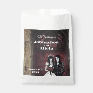 Goth style wedding table decorations Dark Moody Favour Bags