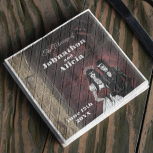 Goth style wedding table decorations Dark Moody Napkin