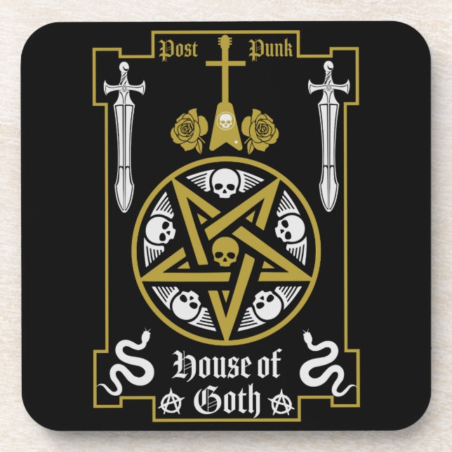 Goth Subculture Post Punk Music Coaster (Front)