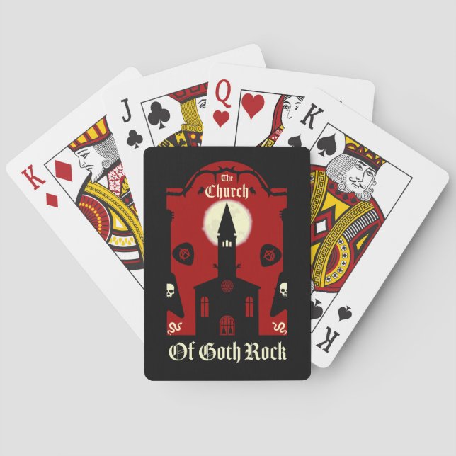 Goth Subculture Post Punk Music Playing Cards (Back)