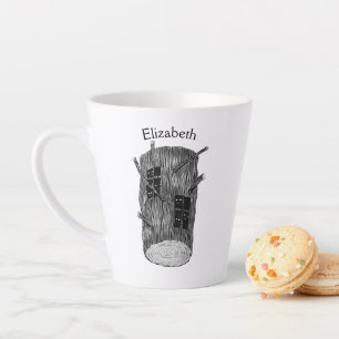 Goth Tree Ink Drawn Dark Fantasy Art Name Latte Mug