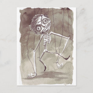 Goth Ugly Puppet Postcard