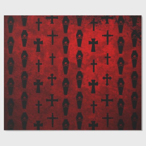 Image of Goth Vampire Coffin Gift Wrap