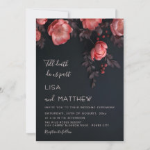 Goth Wedding 3D Roses Casual Wedding