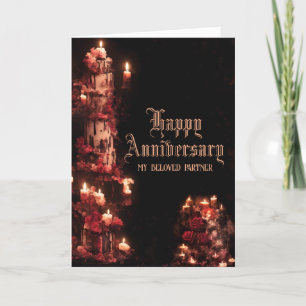 Goth Wedding Anniversary Card - Add your own text!