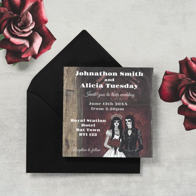 Goth wedding Dark and Gothic mood Invitation (Creator Uploaded)