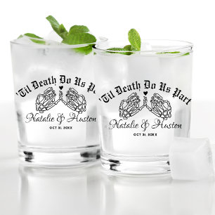 Goth Wedding Personalised Bridesmaids Till Death Whiskey Glass