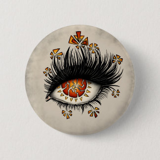 Goth weird eye art witchy 6 cm round badge
