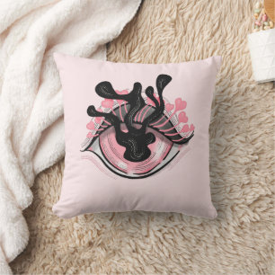 Goth Weird Pink Eye Creepy Horror Magical Witch Cushion