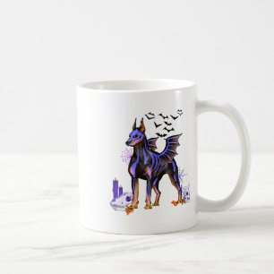 Goth Winged Doberman Dog Skulls T And Candles Hall Coffee Mug