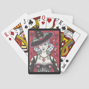 Goth Witch WICKED VALENTINE PLAYING CARDS Bicycle