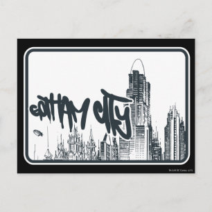 Gotham City Sticker Postcard