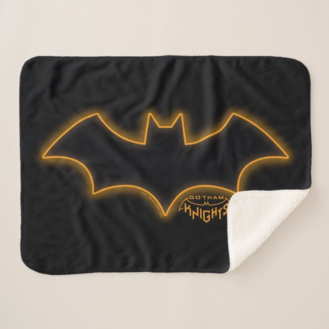 Gotham Knights Batgirl Logo Sherpa Blanket (Front (Horizontal))