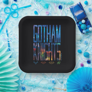 Gotham Knights City Lettering Paper Plate