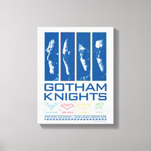 Gotham Knights Face Panels Canvas Print (Front)