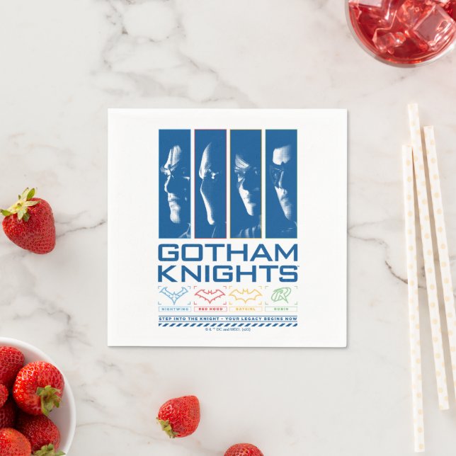 Gotham Knights Face Panels Napkin (Insitu)