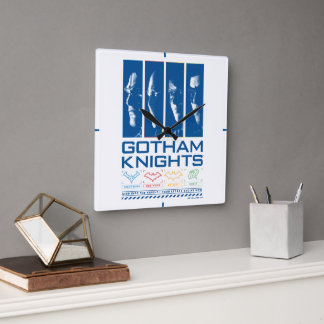 Gotham Knights Face Panels Square Wall Clock